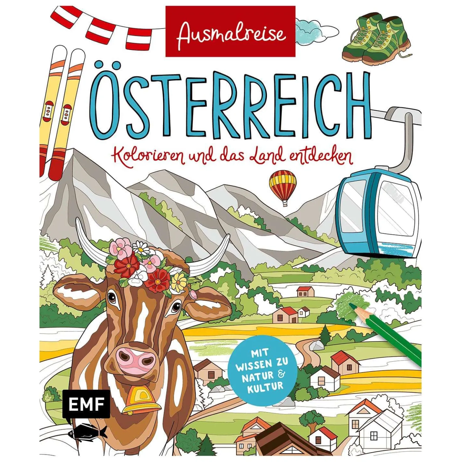 Ausmalreise Österreich – Kolorieren und das Land entdecken