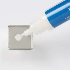 Cabochon Ohrhänger mit Clipverschluss, rund, silberfarben
