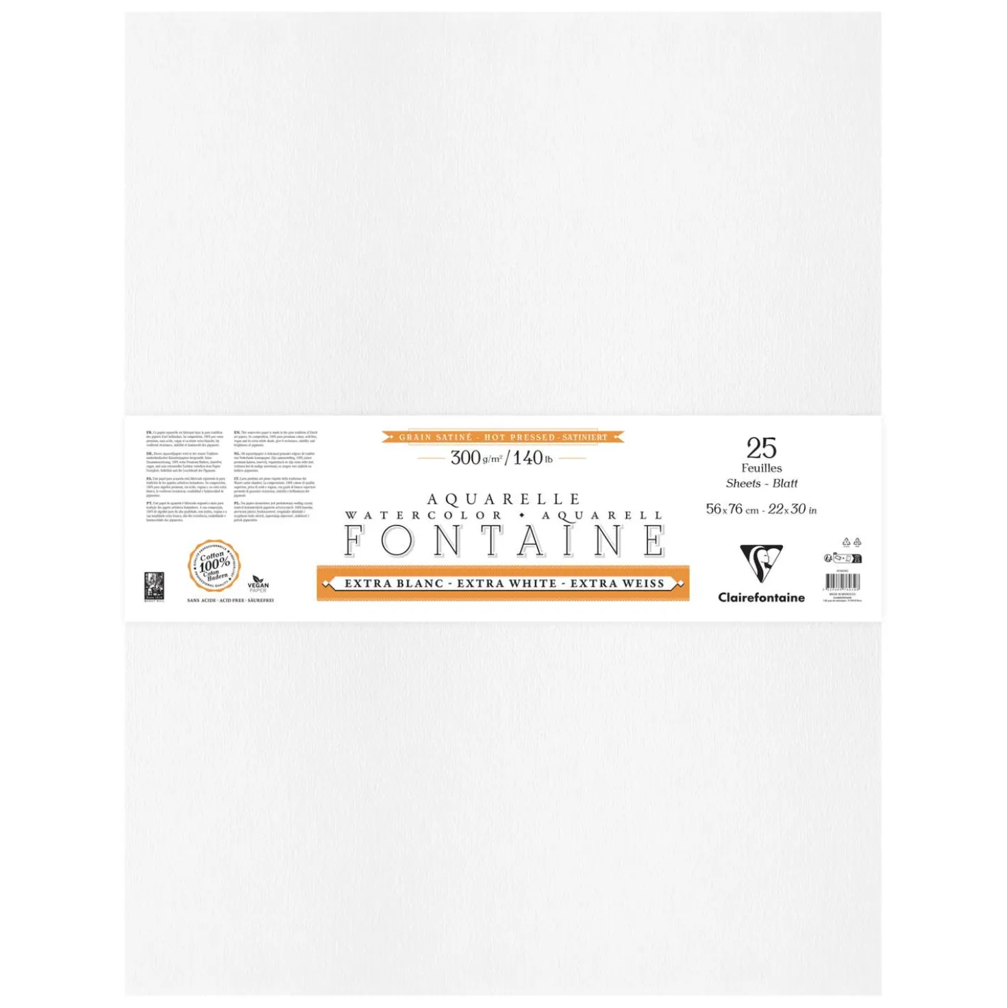 Clairefontaine Aquarellpapier FONTAINE Extra White, satiniert