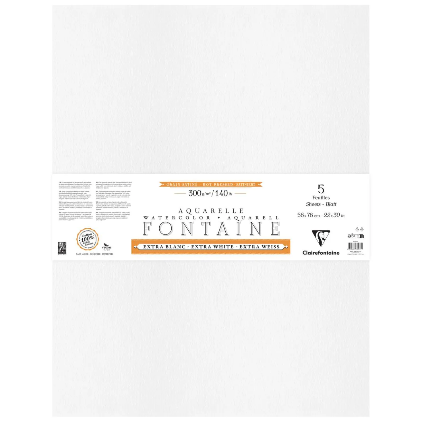 Clairefontaine Aquarellpapier FONTAINE Extra White, satiniert