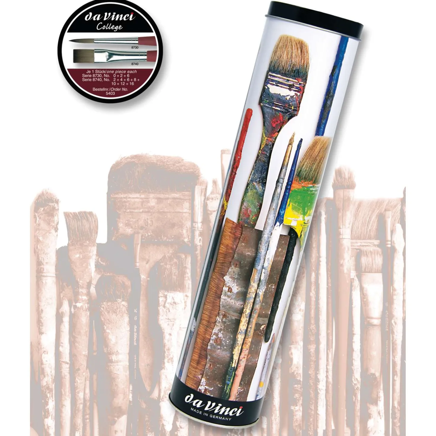 da Vinci COLLEGE Pinseldose, Serie 5403 Öl- und Acrylmalpinsel