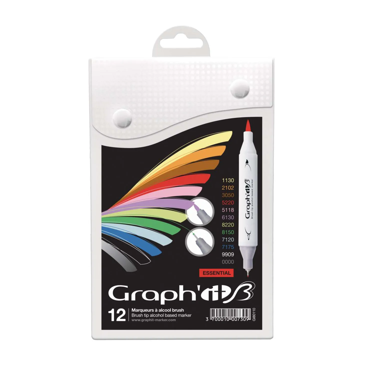Graph'it "Brush & Extra fine" Marker, 12er Sets