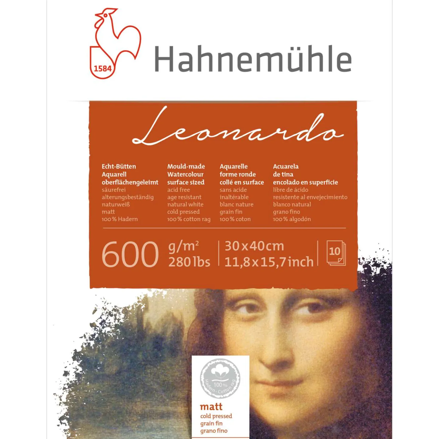 Hahnemühle "Leonardo" Echt-Bütten Aquarellkarton