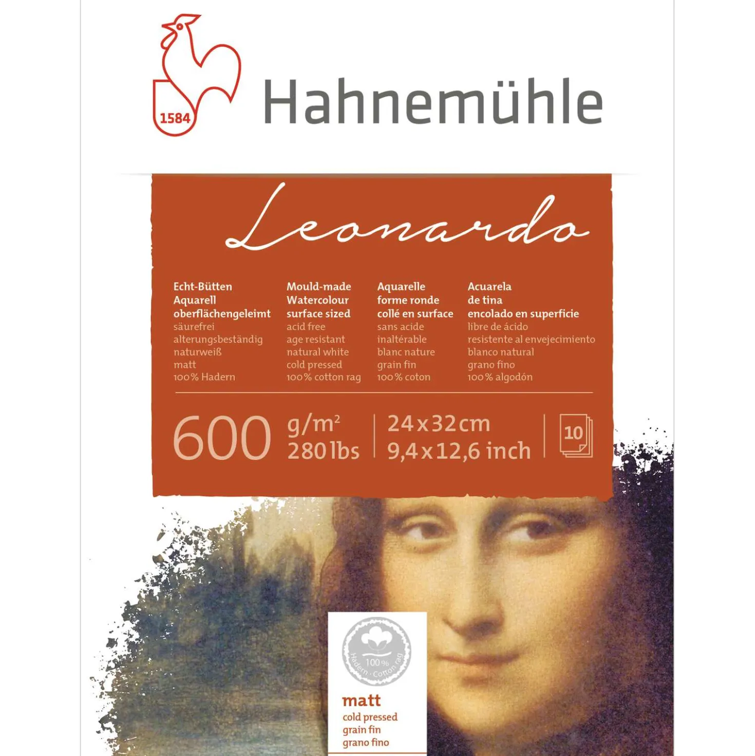 Hahnemühle "Leonardo" Echt-Bütten Aquarellkarton