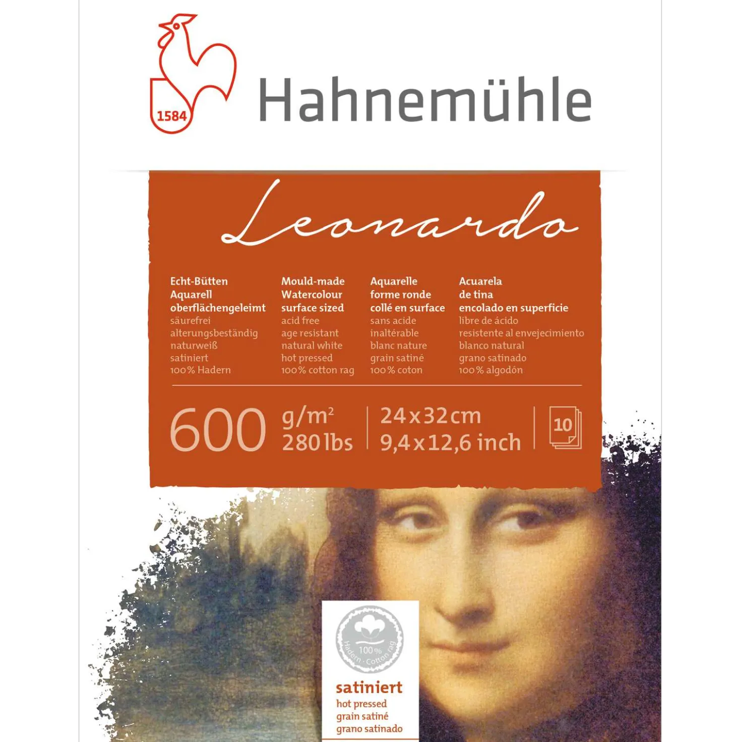 Hahnemühle "Leonardo" Echt-Bütten Aquarellkarton