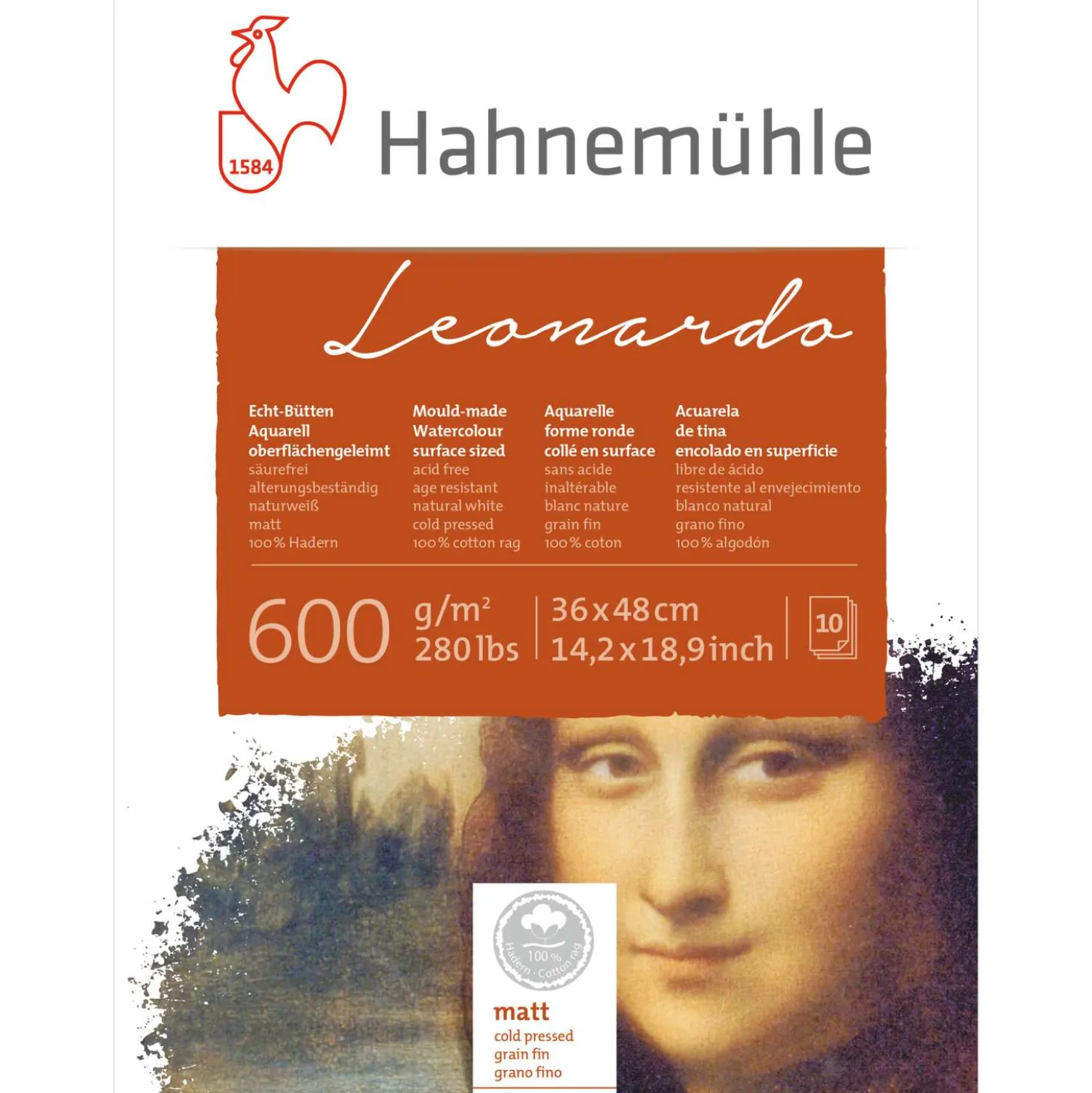 Hahnemühle "Leonardo" Echt-Bütten Aquarellkarton