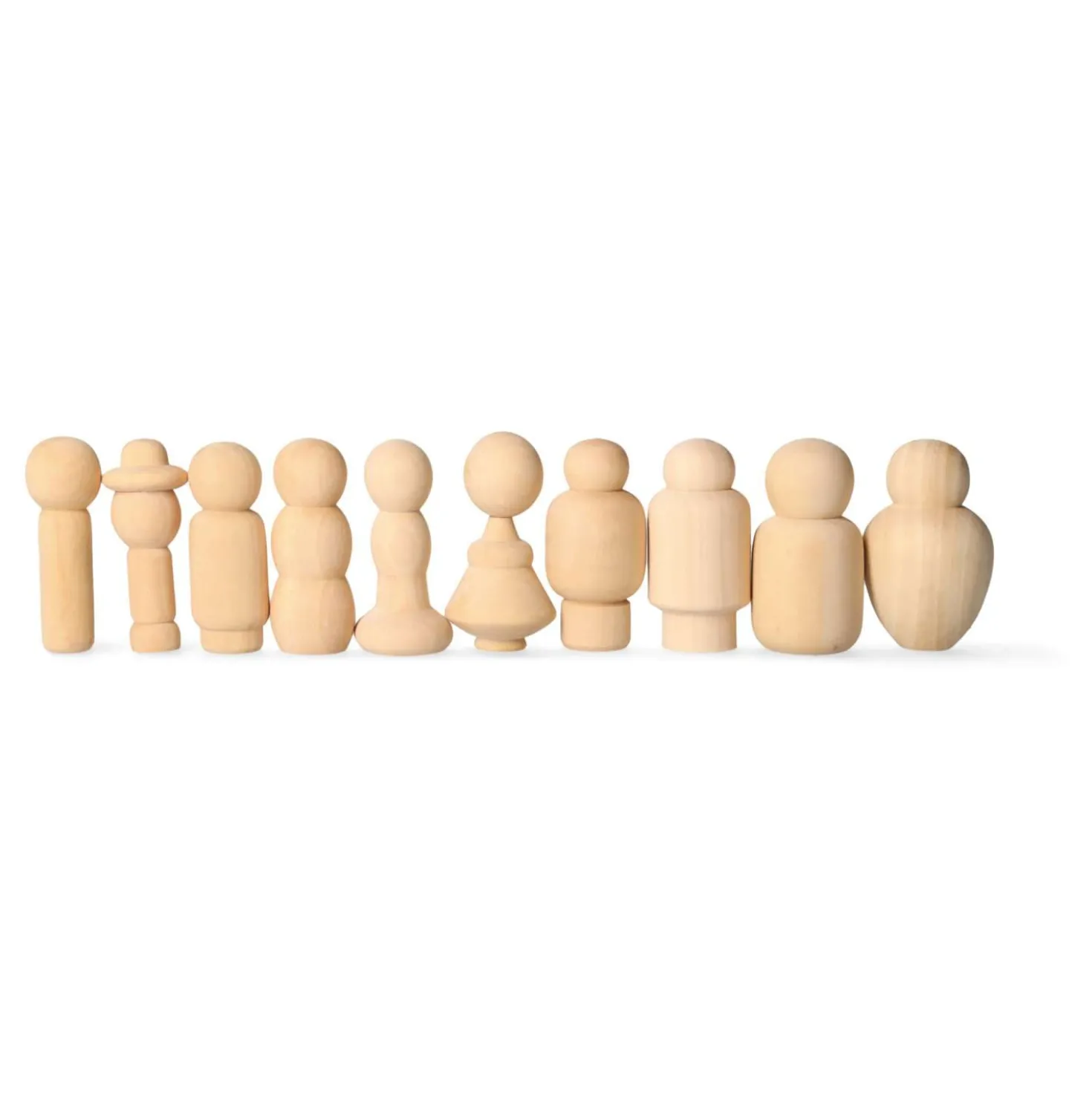 Holzfiguren 10er-Set