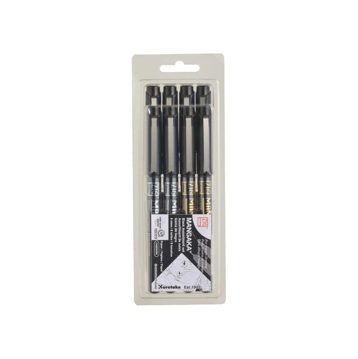 Kuretake ZIG® Cartoonist Mangaka Set mit 8 Stiften