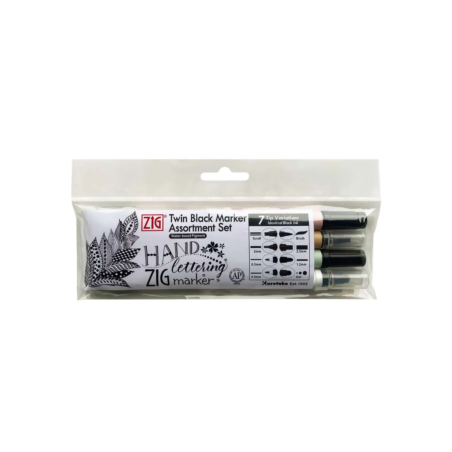 Kuretake ZIG® Twin Black Marker Assortment Set