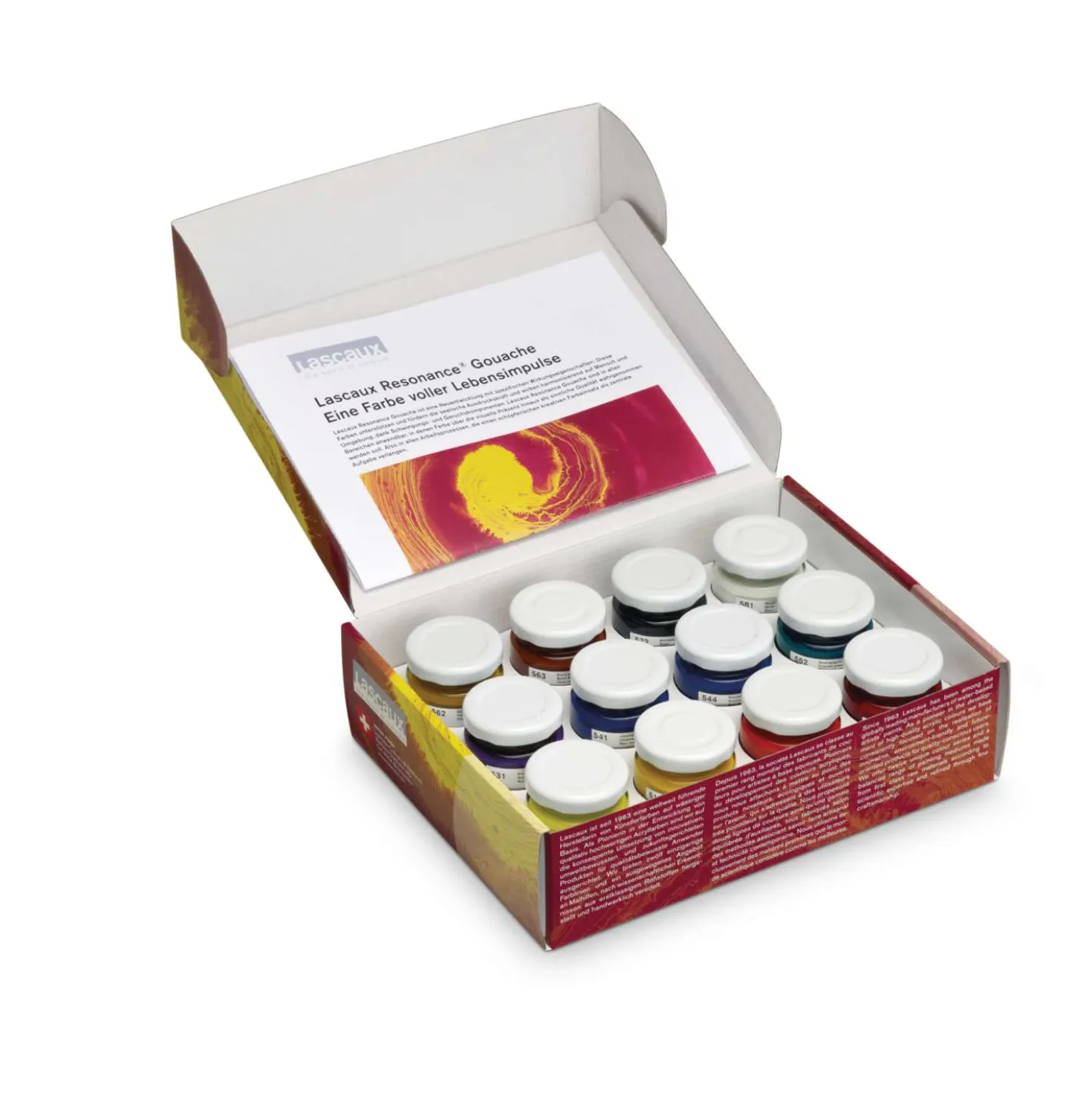 Lascaux Resonance® Gouache-Set mit 12 Dosen