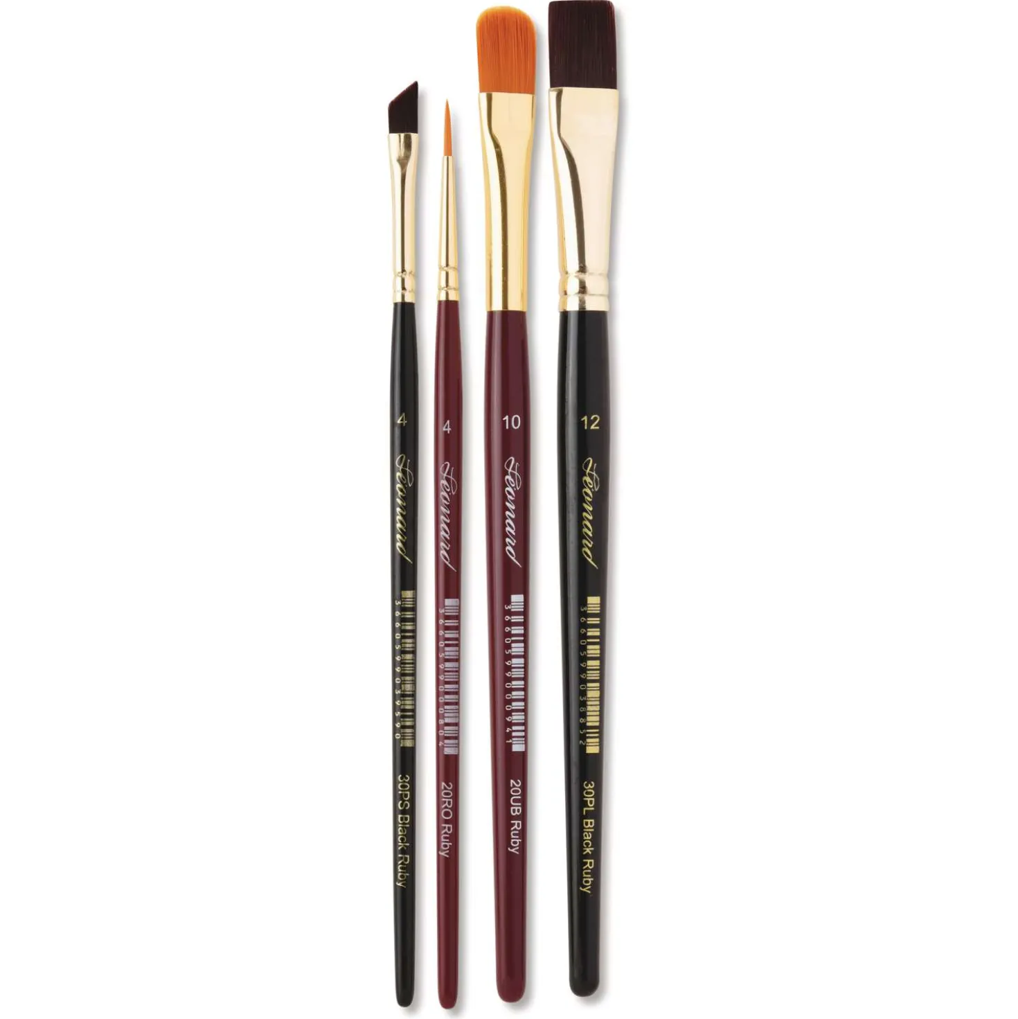Léonard Pinselset Serie Vegan, 4er-Set Allroundpinsel