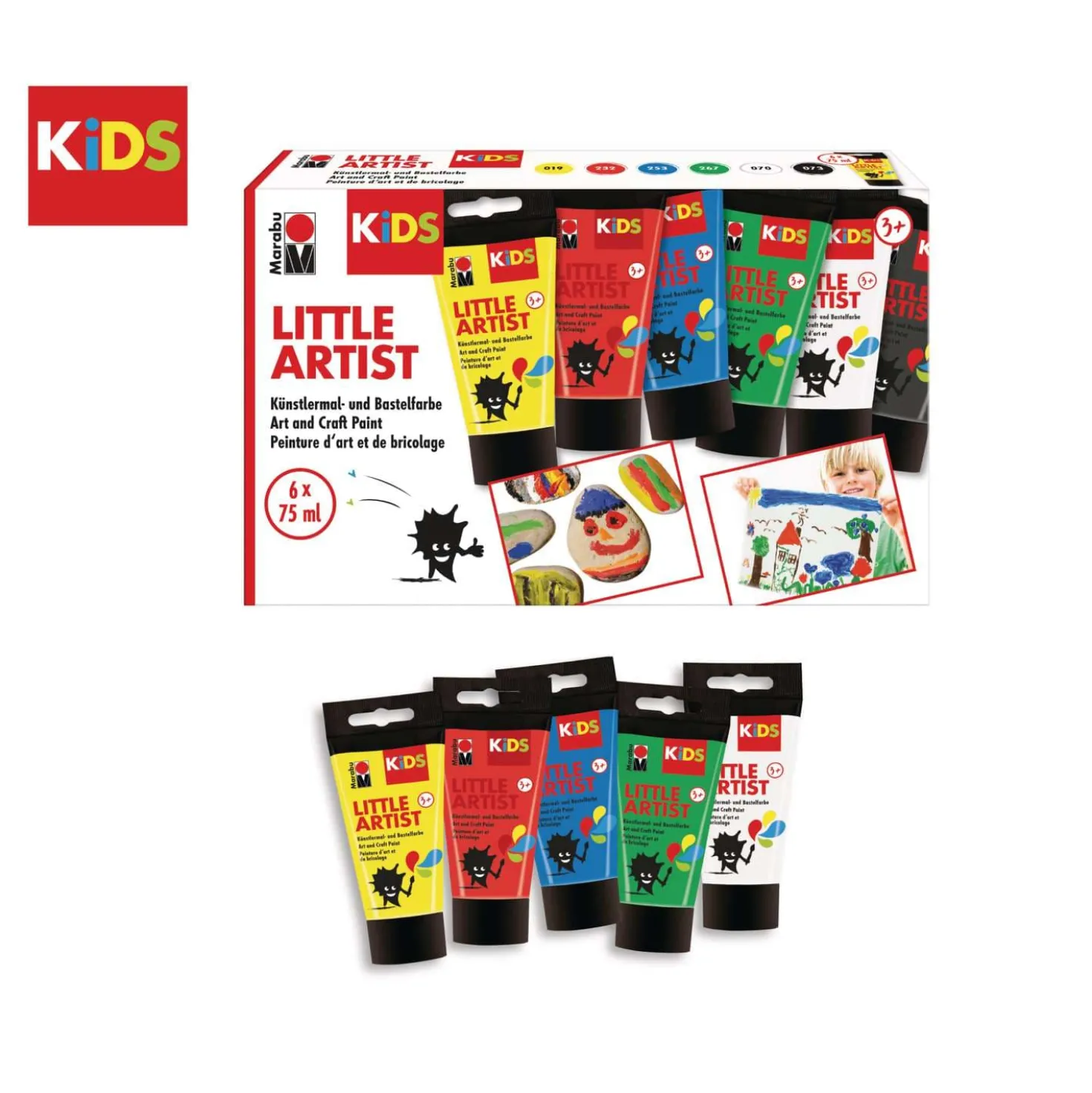 MARABU KiDS LITTLE ARTIST Künstlermal- und Bastelfarbe-Sets