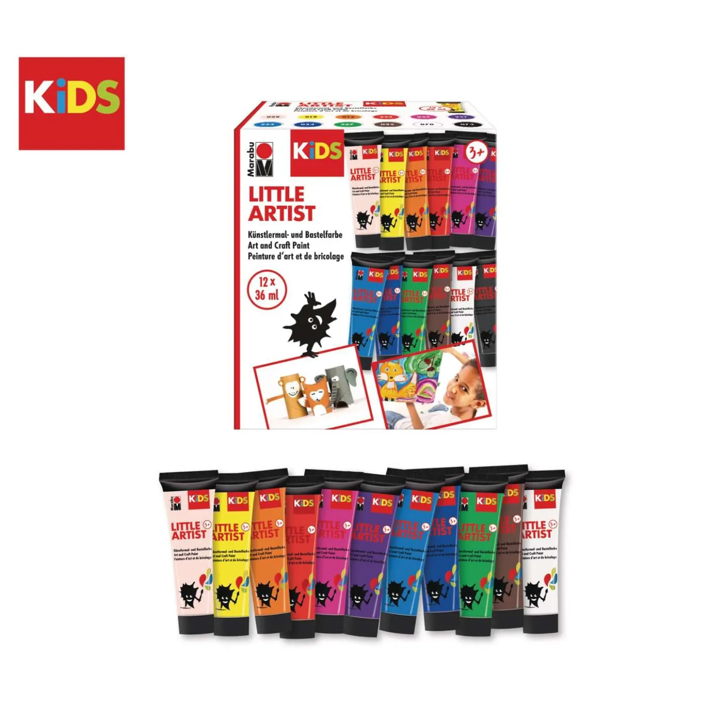 MARABU KiDS LITTLE ARTIST Künstlermal- und Bastelfarbe-Sets