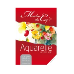 Moulin du Coq Aquarellpapier Le Rouge Block Feinkorn