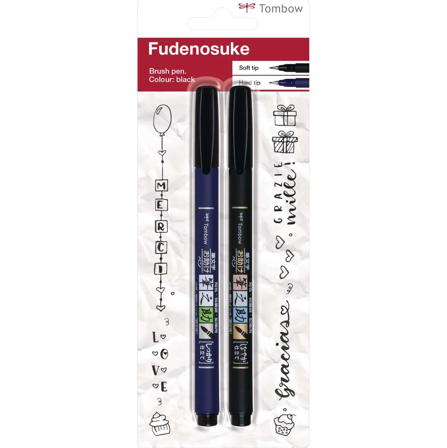 TOMBOW® Fudenosuke Brush Pen, 2er-Set