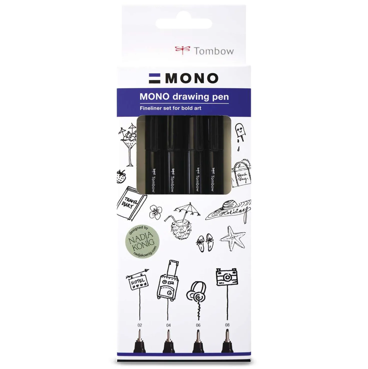 TOMBOW® MONO drawing pen, Fineliner 4er-Sets